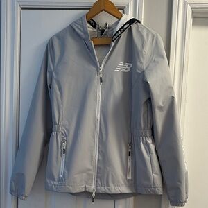New Balance Light Gray Hooded Zip Jacket